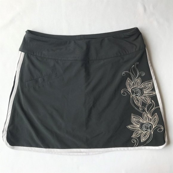 Athleta Pants - Athleta Black with White Floral Active Wear Skort